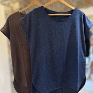 T-shirt trama lurex girocollo