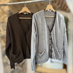 Cardigan con pizzo