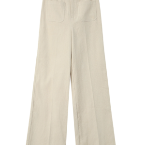 Pantalone di velluto a coste panna e blu