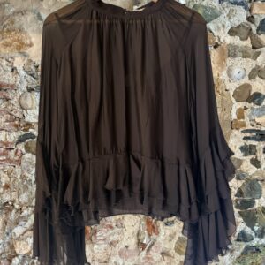 Blusa con rouches moro