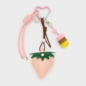 Portachiavi Charm fragola e macaron