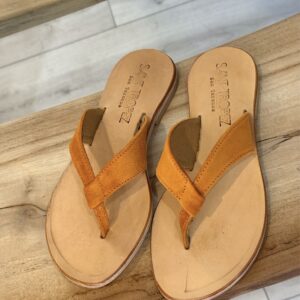 Sandali flat infradito arancio
