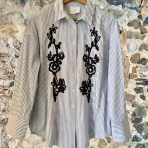 Camicia a righe con inserti