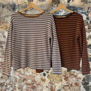 Maglione a righe misto cashmere
