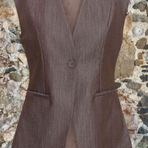 Gilet lungo caffè