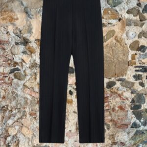 Pantalone capri gessato blu