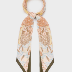 Foulard triangolo fantasia rosa