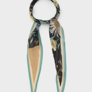 Foulard fantasia floreale nero