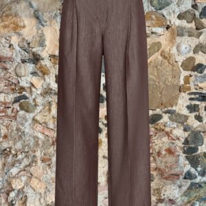 Pantalone sartoriale marrone mélange