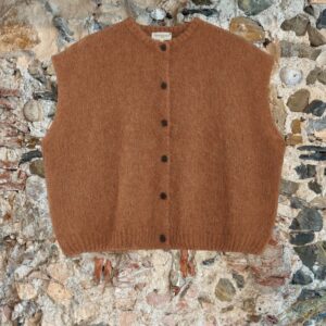 Gilet over alpaca cammello